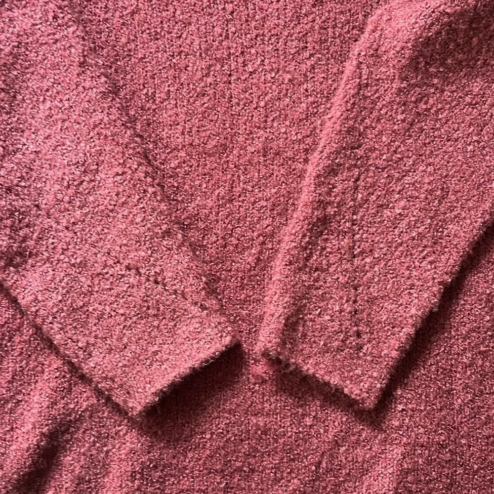 Urban Outfitters Rosie Oversized Chunky V-Neck Sweater Burgundy Wine Red Medium - Picture 11 of 13